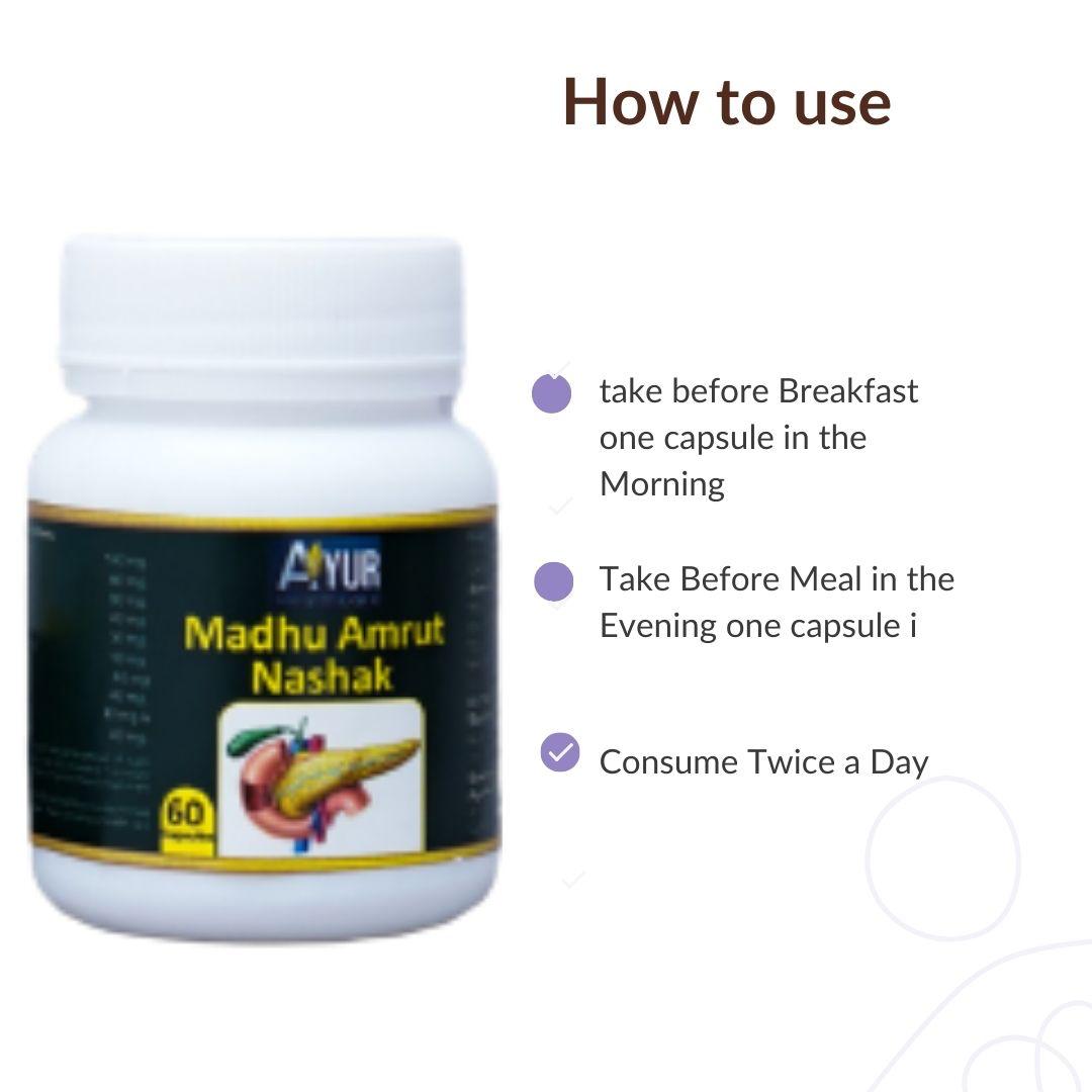 Madhu Amrut Nashak Diabetes Care Capsules (60 capsules )