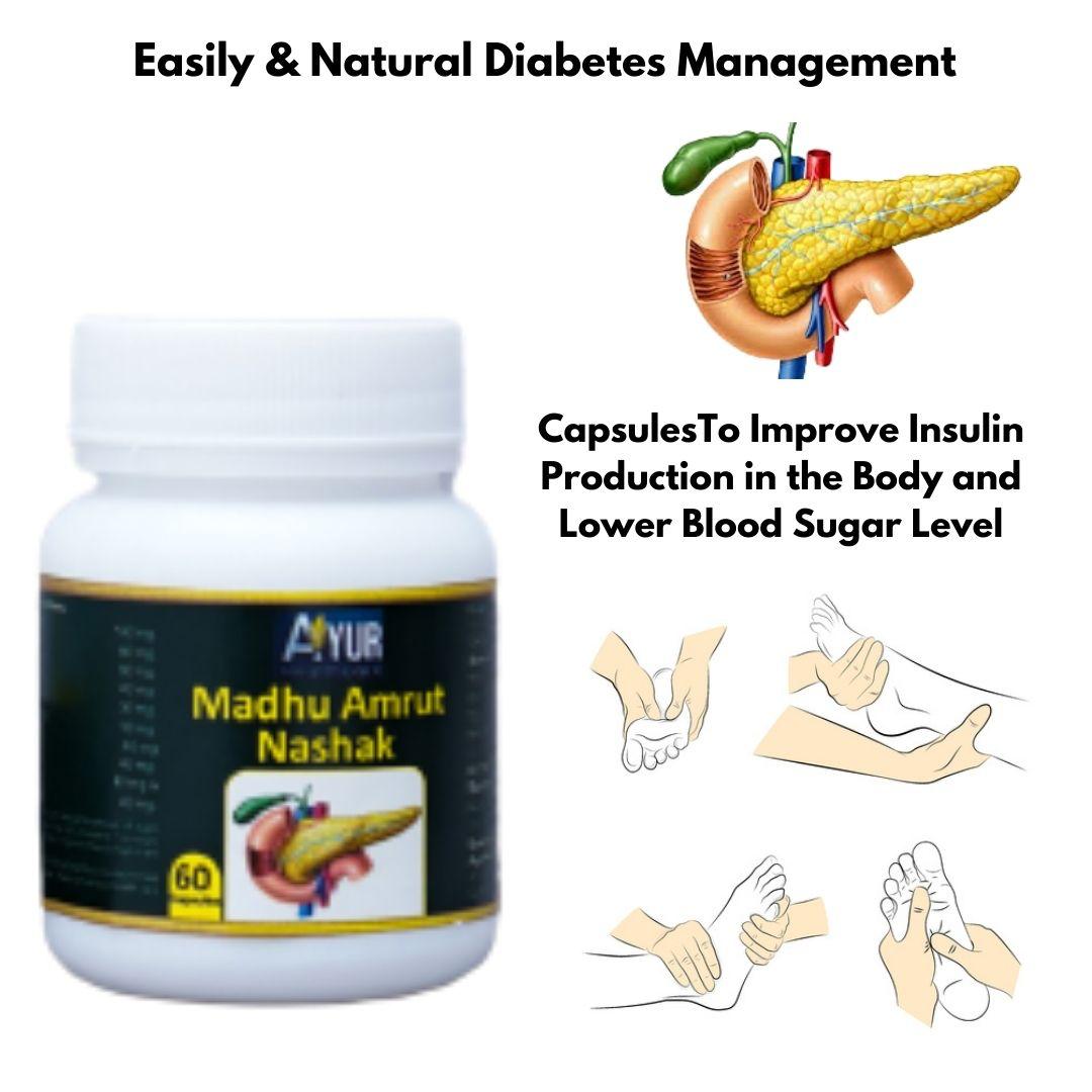 Madhu Amrut Nashak Diabetes Care Capsules (60 capsules )