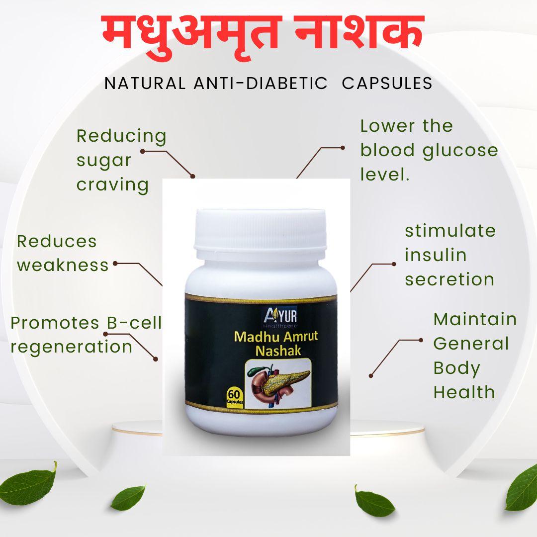 Madhu Amrut Nashak Diabetes Care Capsules (60 capsules )